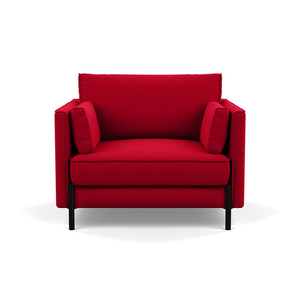 Heal's Tortona Armchair Melton Wool Red Oxide 1