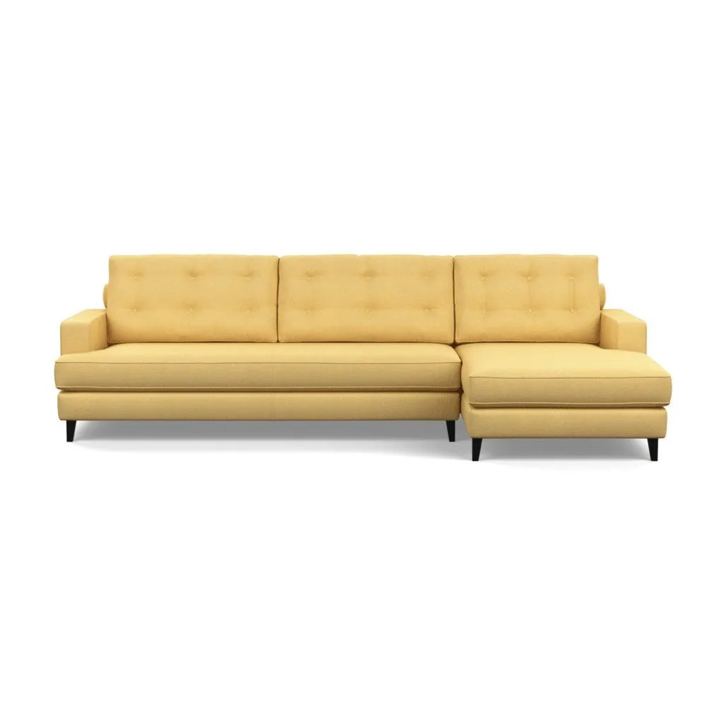 Heal's Mistral Right Hand Facing Corner Sofa Tejo Recycled Ochre Black