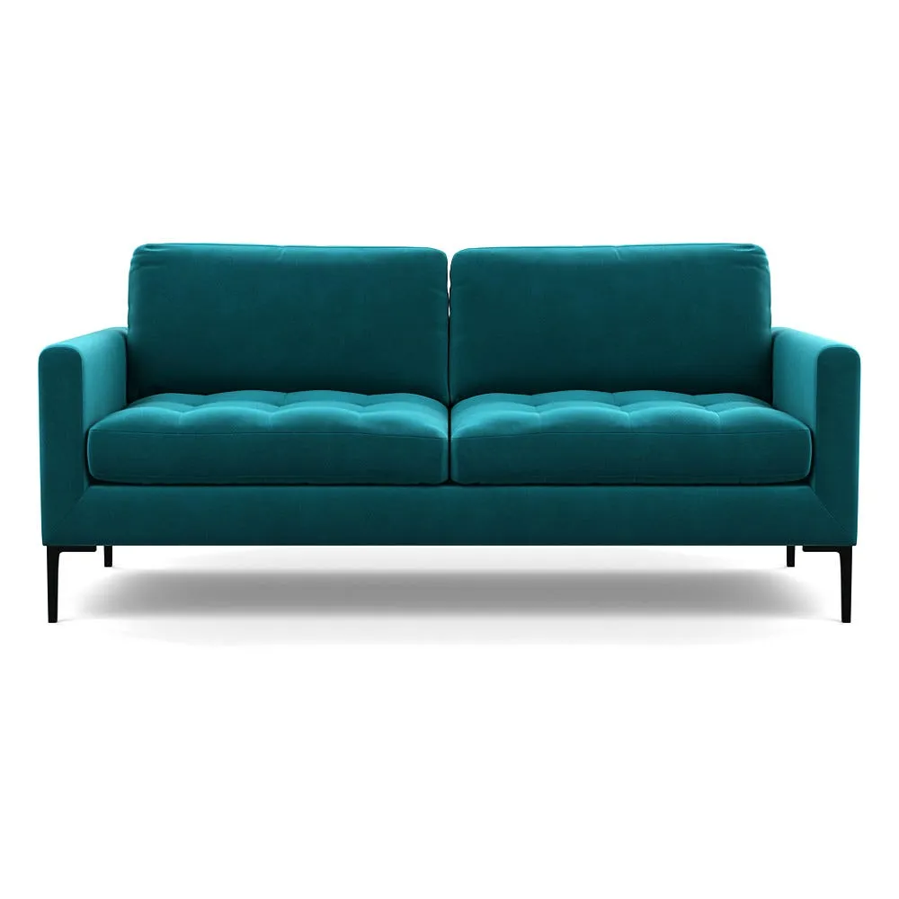 Heal's Eton 3 Seater Sofa Smart Velvet Petrol Black