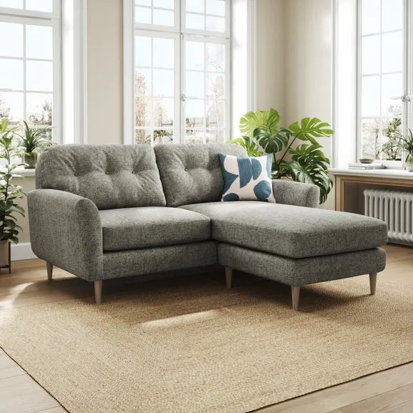 Sven Chunky Chenille Reversible Corner Chaise Sofa 1