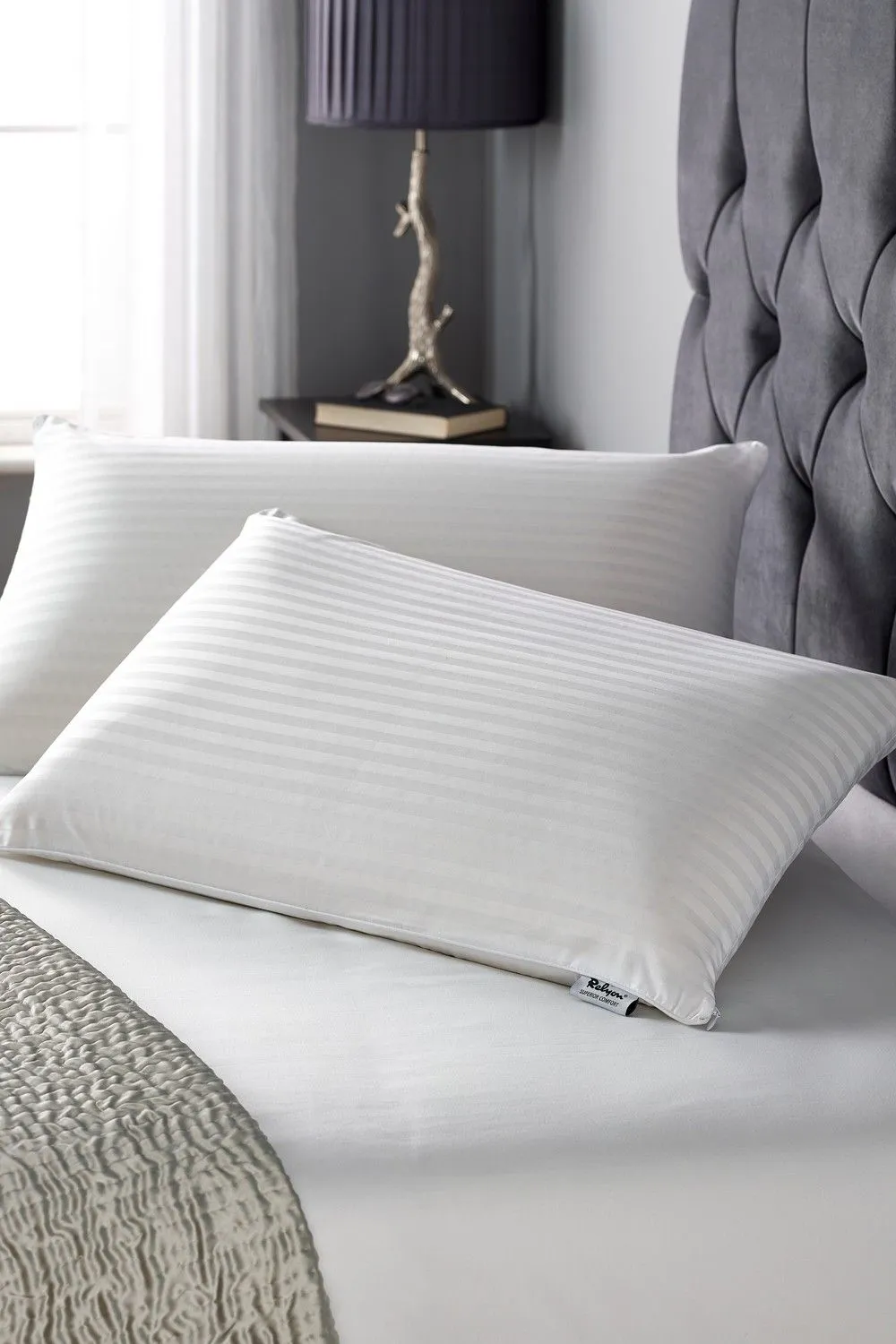 Relyon 100% Natural Latex Superior Comfort Slim Latex Pillow in White