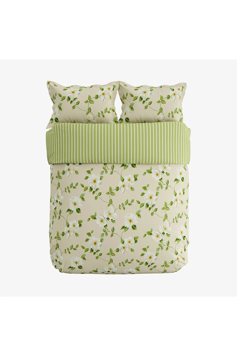 Sanderson 'Poets Rose' Cotton Duvet Cover Set in Natural 4