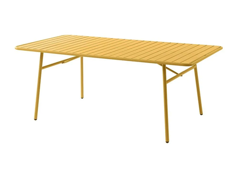 Vente-unique Metal Garden Table L.160 Cm - Mustard Yellow - MIRMANDE By MYLIA 3