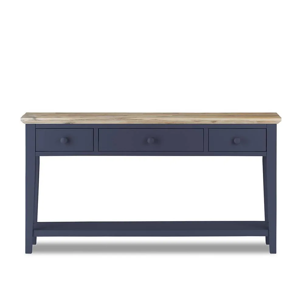 Statement Furniture Florence Large Console Table with 3 Drawers in Navy 6