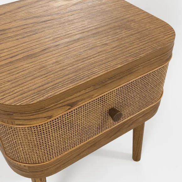 Callie Bedside Table, Smoked 6