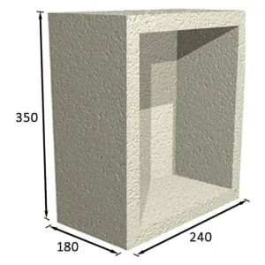 Concept Recessed Bathroom Storage Unit 350 x 240 x 180 mm 2