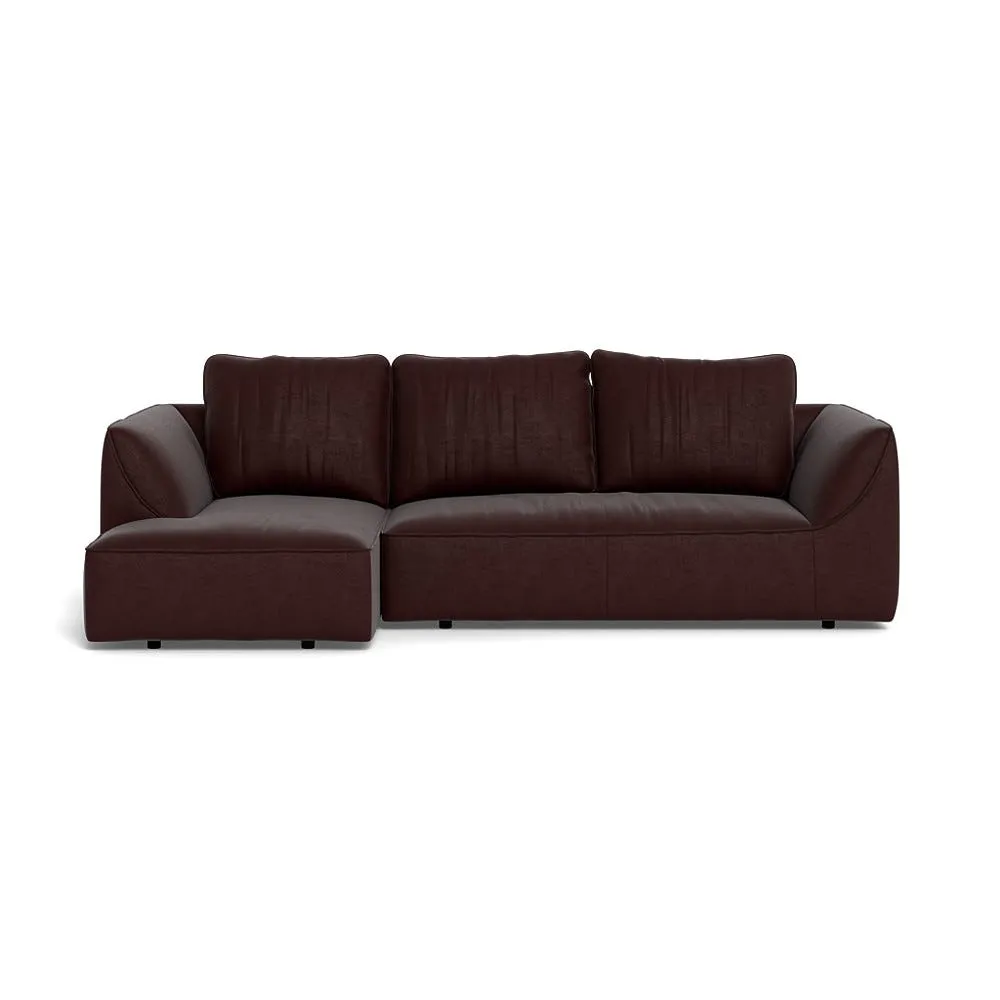 Heal's Morven Left Hand Facing Corner Chaise Sofa Smart Luxe Velvet Acorn 1