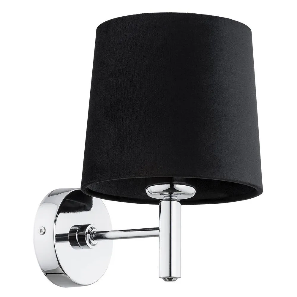 Netlighting Bolzano Plus Wall Lamp With Shade Dark Grey Chrome in Black 2