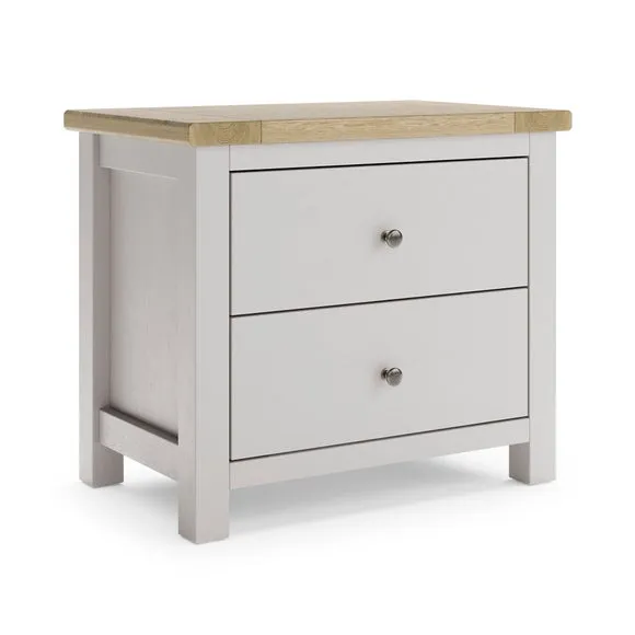 Olney Wide 2 Drawer Bedside Table 6