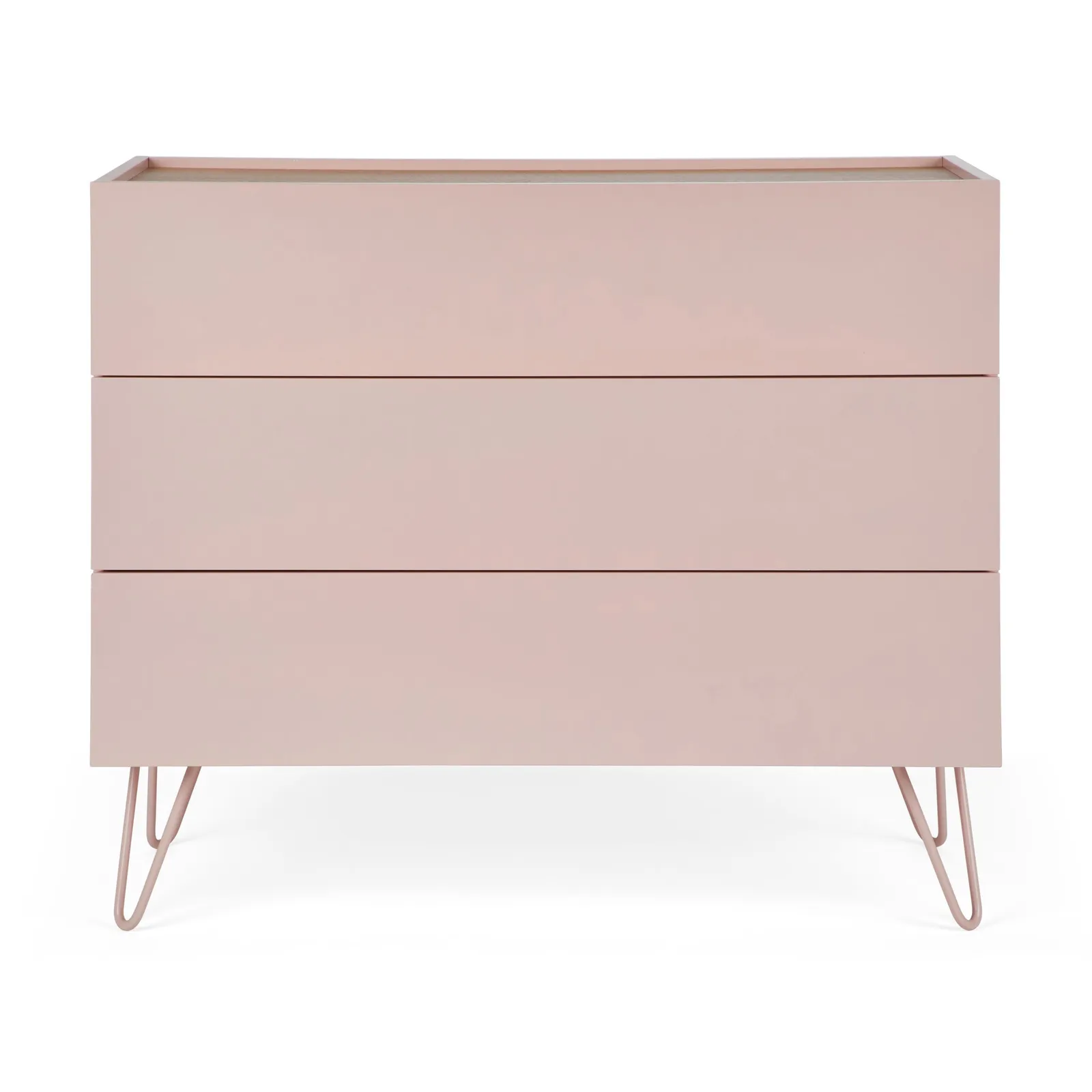 Penelope Blush Hairpin 3 Drawer Chest Blush