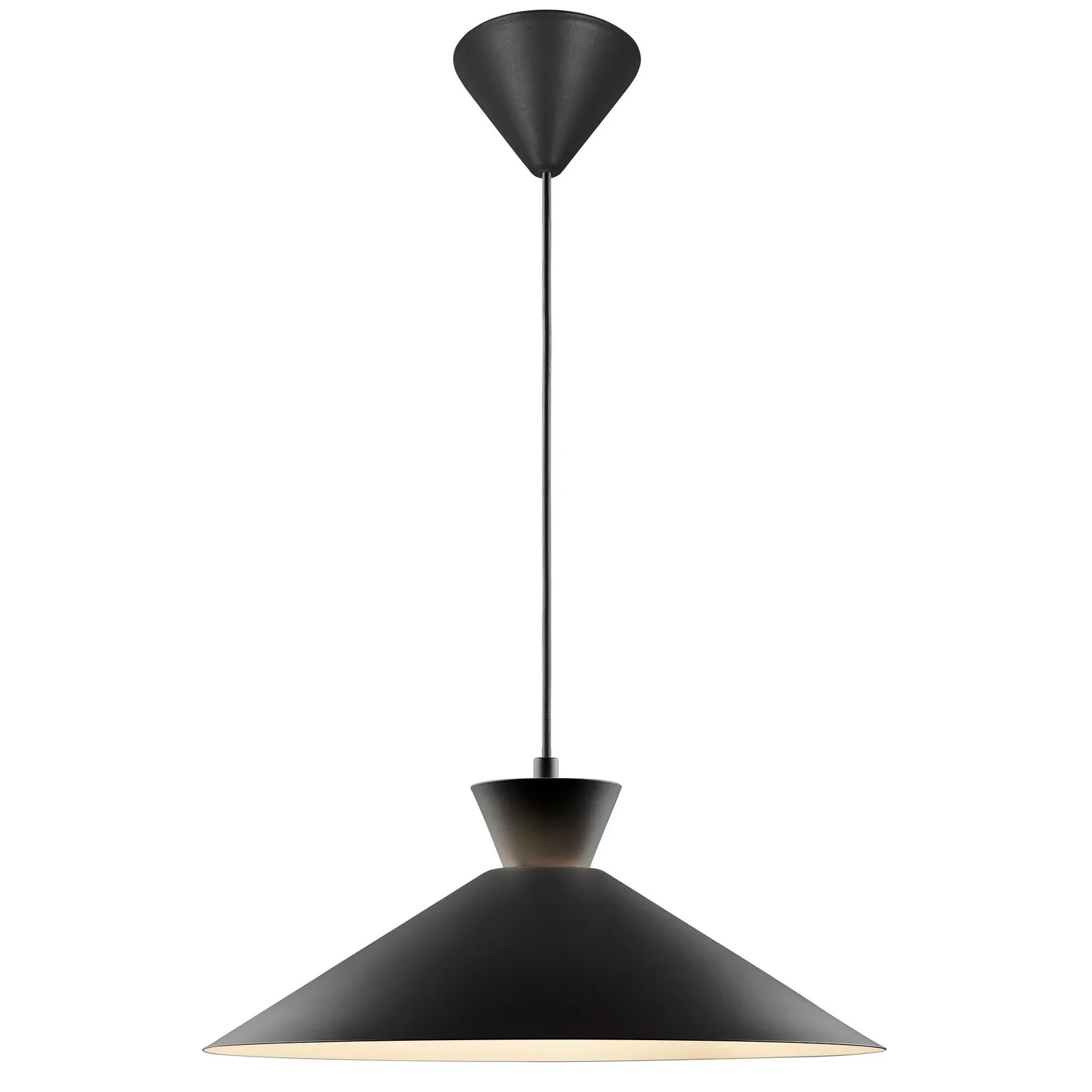 Nordlux Dial Pendant Light Black Metal Dining Room E27 Mains 45cm