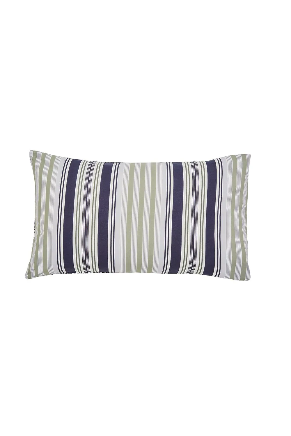Helena Springfield 'Beach House Stripe' Cotton Duvet Cover Set in Green 4