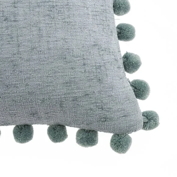 Chenille Square PomPom Cushion 5