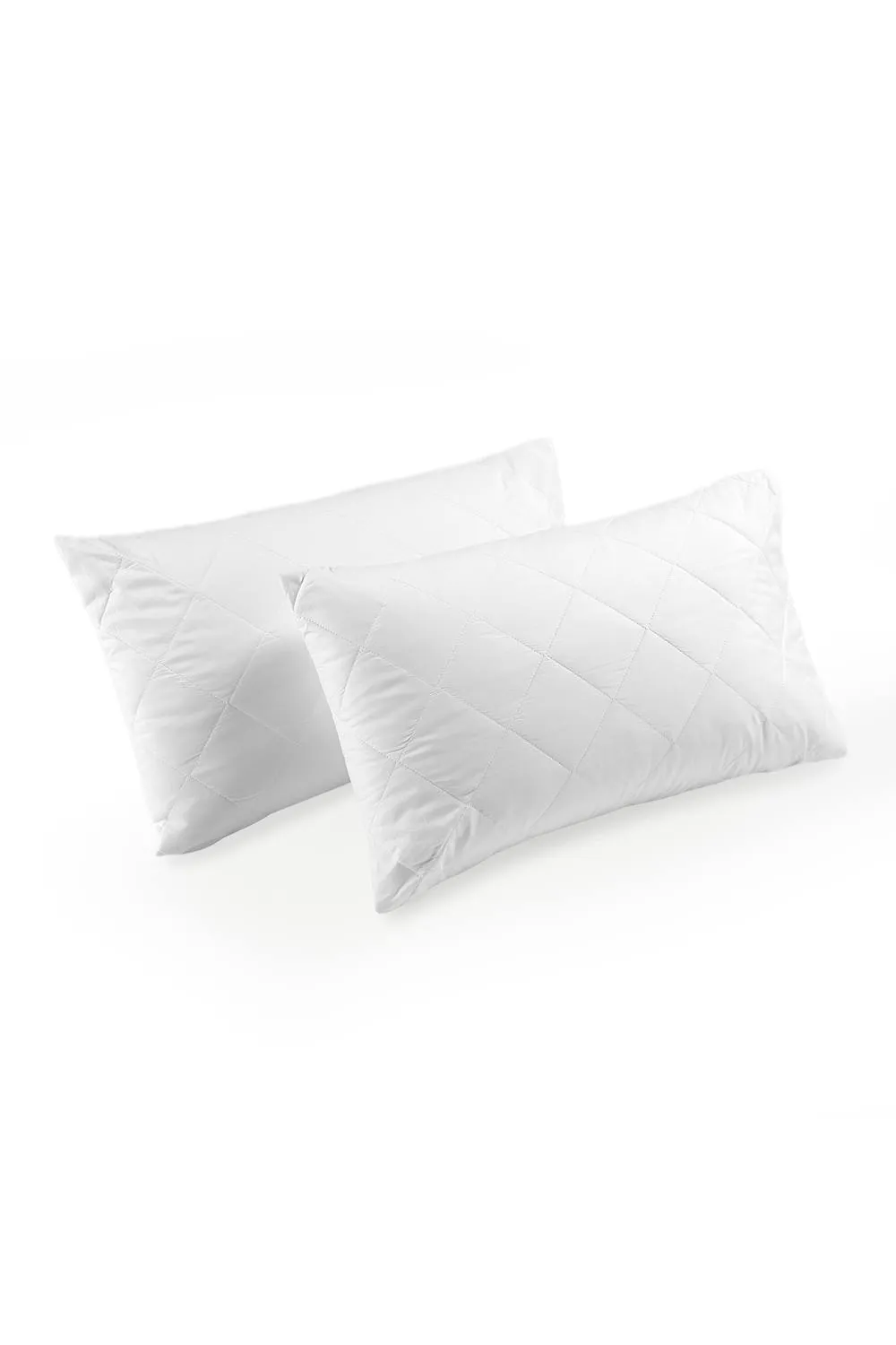 CHRISTY Classic Filled Microfibre Pillow Protector Pair in White 2