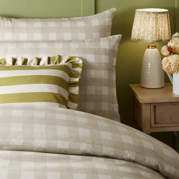 Riviera Hartsford Check 144 Thread Reversible Duvet Cover & Pillowcase Set 2