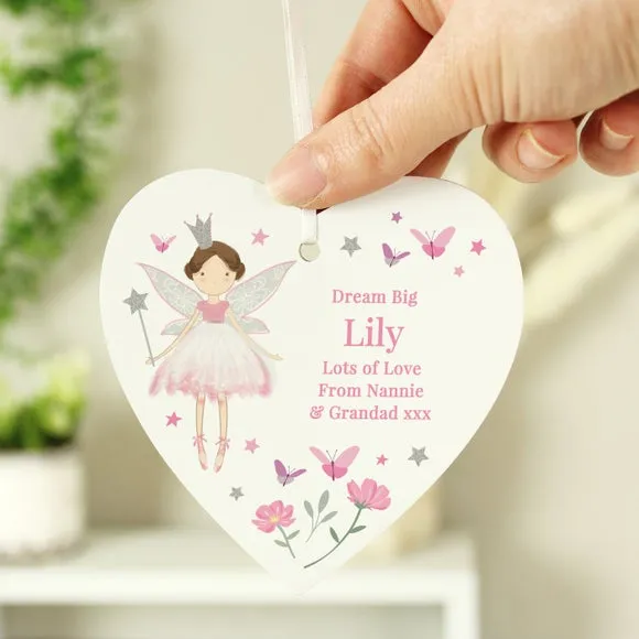 Personalised Fairy Heart Hanging Decoration 3