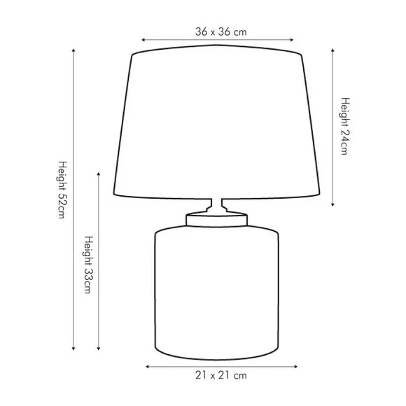 Demetri Grey and Blue Detail Ceramic Table Lamp 4