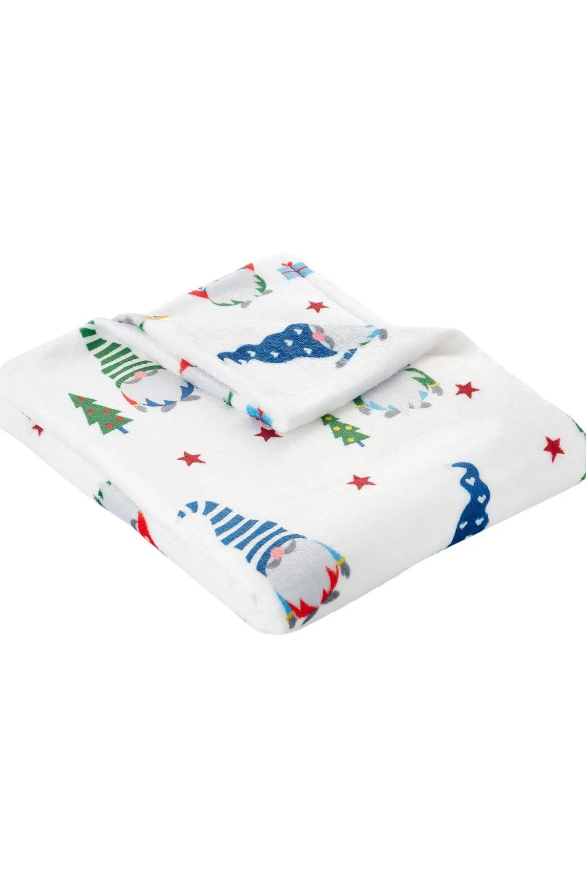 Fusion 'Festive Gonks' Super Soft Fleece Throw in Red 2