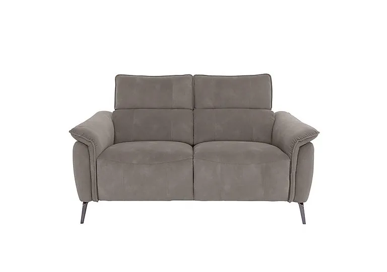 Jude Fabric 2 Seater Recliner Sofa with Headrests and Power Lumbar - Dexter Mocha