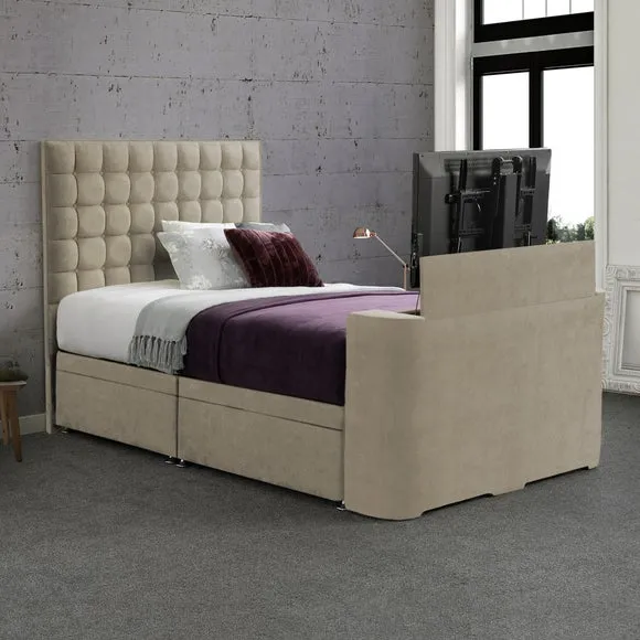Sweet Dreams Gaia Geometric Side Lift Ottoman TV Bed