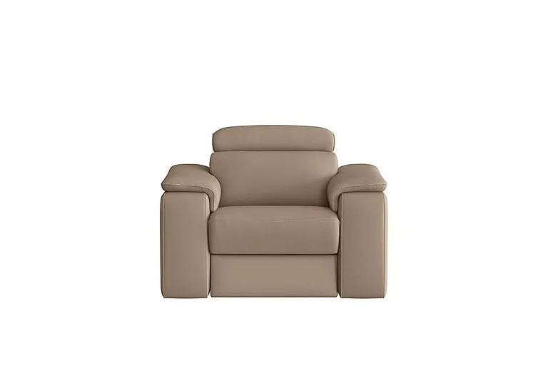 Davide Leather Armchair - Torello Taupe