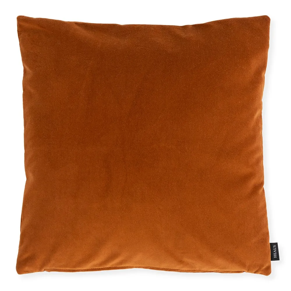 Heal's Velvet Cushion Toffee 45 x 45cm 2