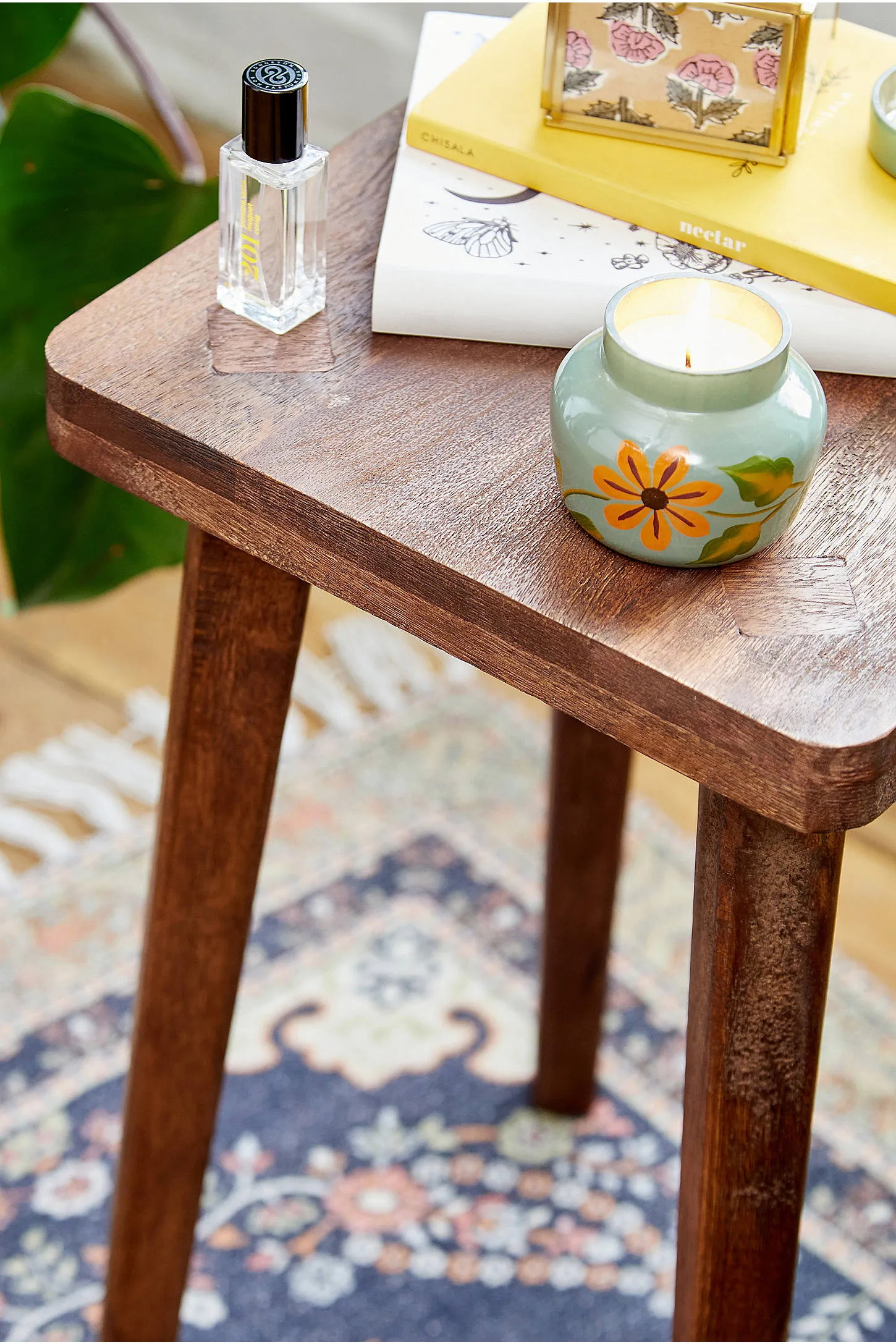 Dark Mango Side Table - Brown 2