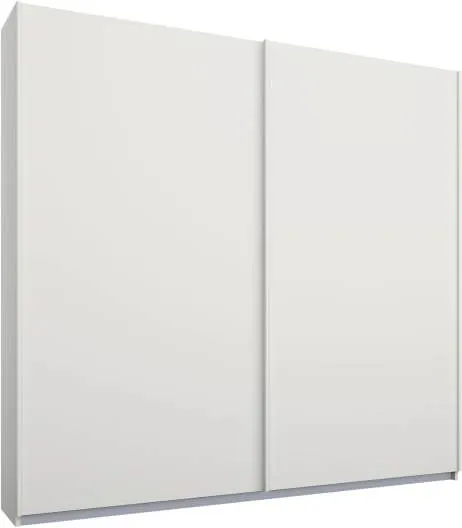 Malix 2 door 181cm Sliding Wardrobe, White Frame, Matt White Doors