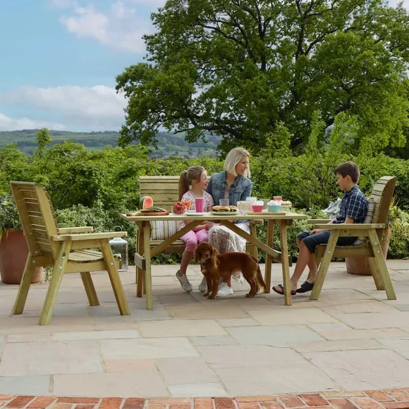 Freya 4 Seater Wooden Garden Dining Set 2