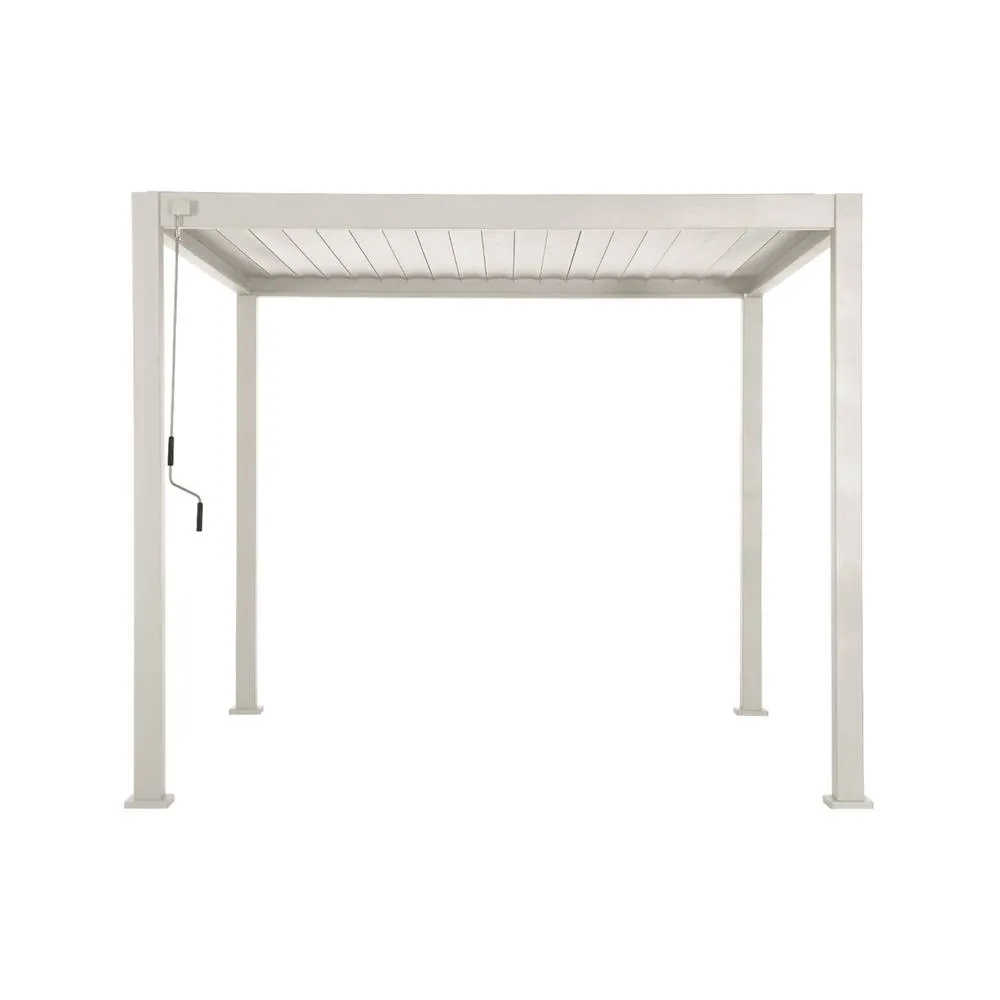 sweeek Louvered pergola aluminium 3 x 3m V2 in Beige 4