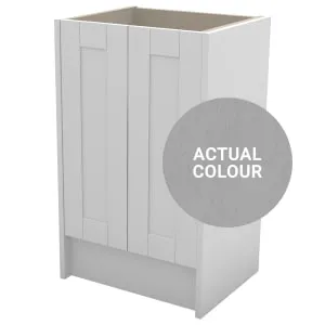 Duarti By Calypso Highwood 500mm Slimline 2 Door Floor Standing Vanity Unit - Fossil Grey