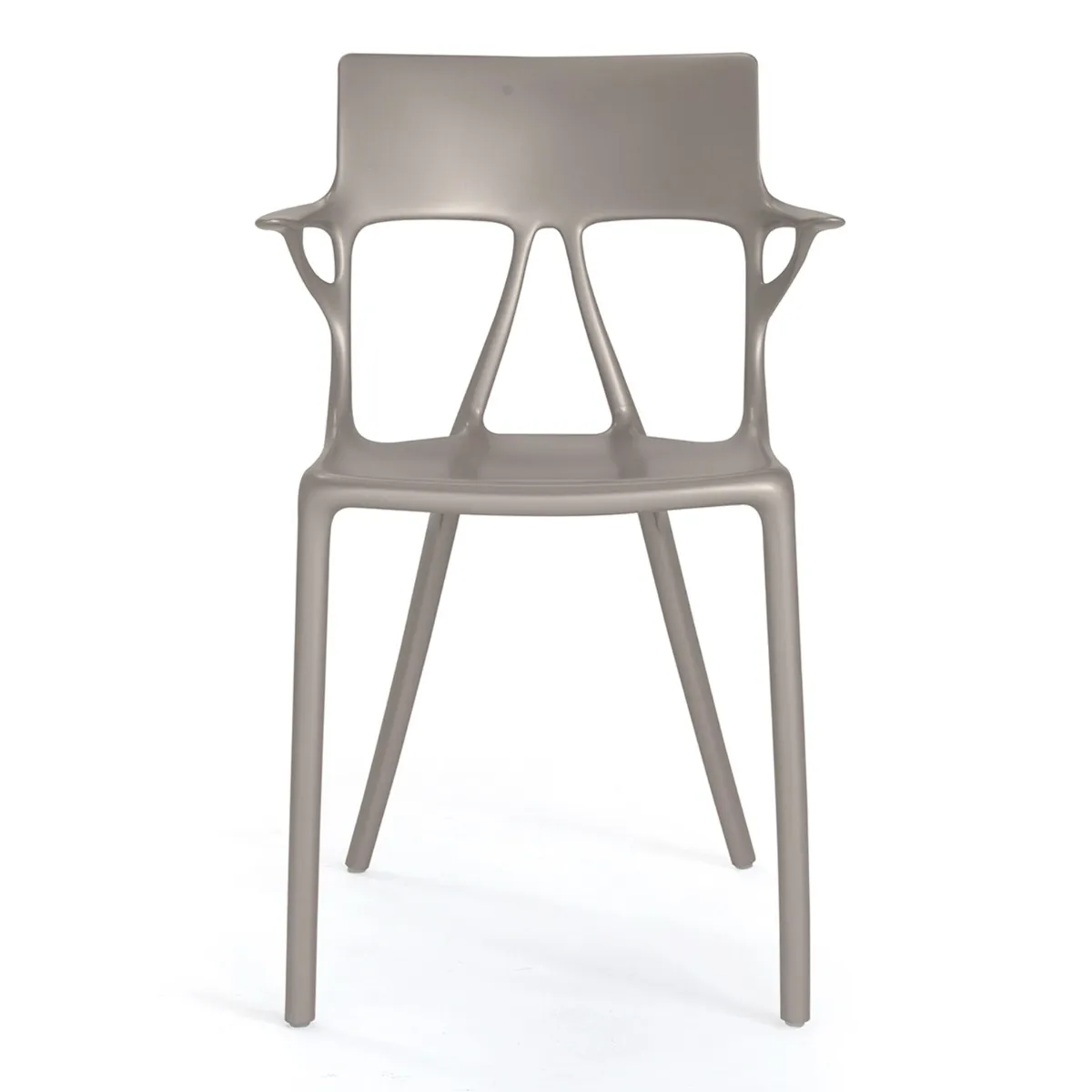 Kartell Ai Dining Chair, Silver Plastic | Barker & Stonehouse 4