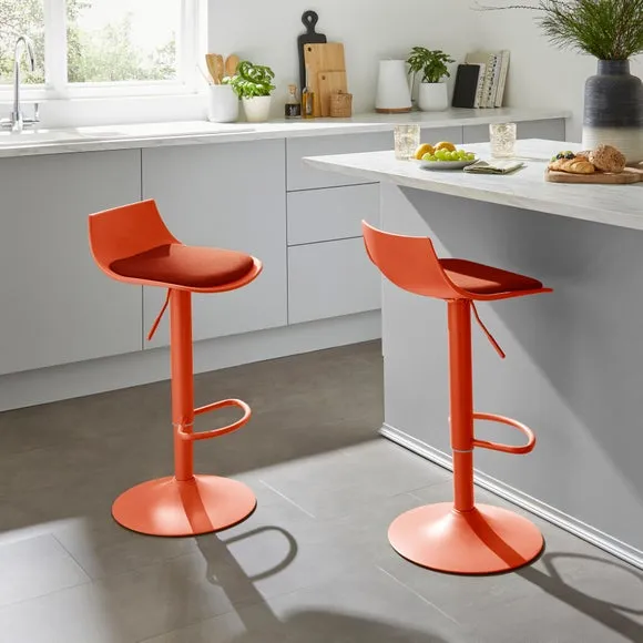 Dallis Height Adjustable Barstool, Fabric 2
