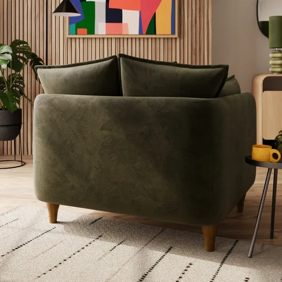 Armitage Scatter Back Velvet Snuggle Chair 2