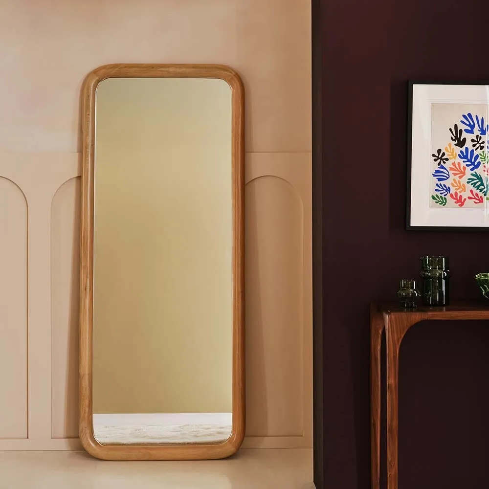 Heal's Genoa Full Length Wooden Floor Mirror Walnut Finish 170 x 70cm 3
