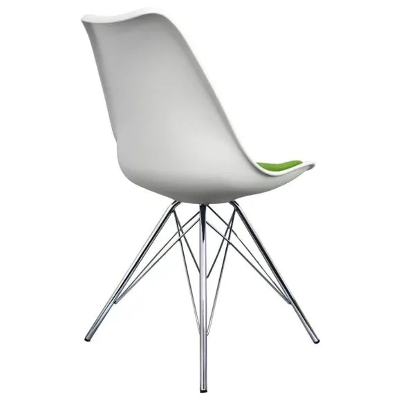 Fusion Living Soho White Plastic Dining Chair 5