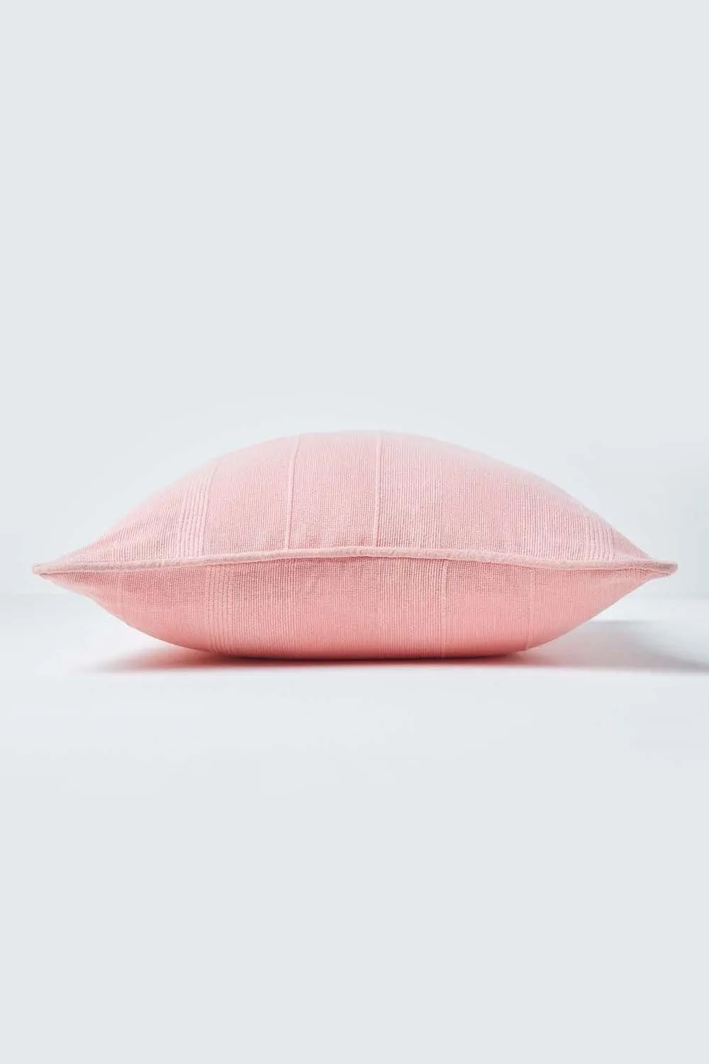 Homescapes Cotton Rajput Ribbed Cushion Cover in Pink 2