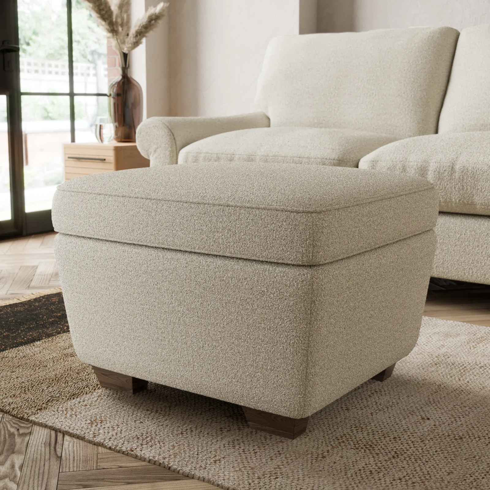 Arundel Cosy Marl Footstool Grey