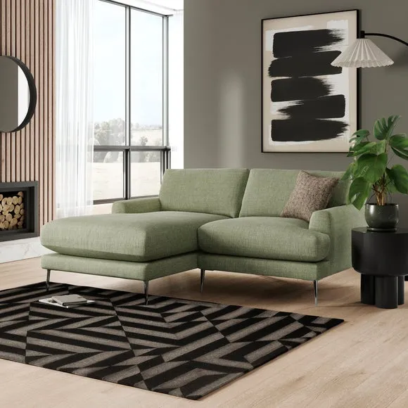 Lawson Chunky Tonal Weave Corner Chaise Sofa 1