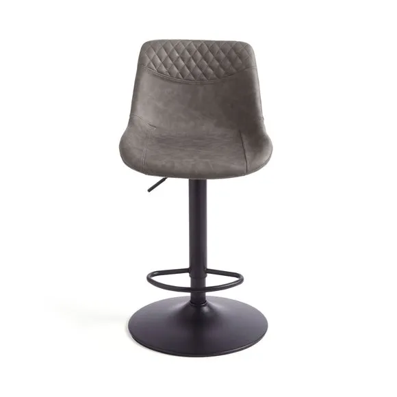 Walden Height Adjustable Bar Stool, Faux Leather 6