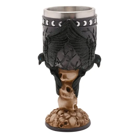 Mystic Legends Crow and Skulls Goblet Ornament 3
