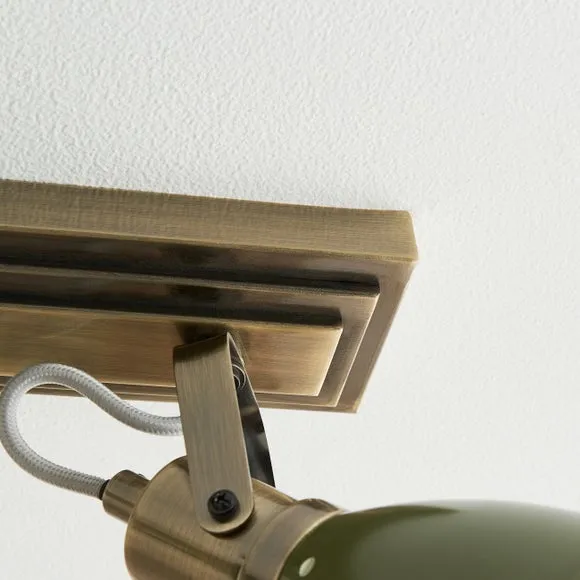Return - Miley Industrial 4 Light Adjustable Spotlight Bar, Olive Green 5