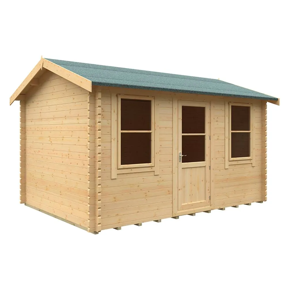 Buttercup Farm 14x10w The Skipton Plus 44mm Cabin - L415 x W295 x H272.6 cm in Natural