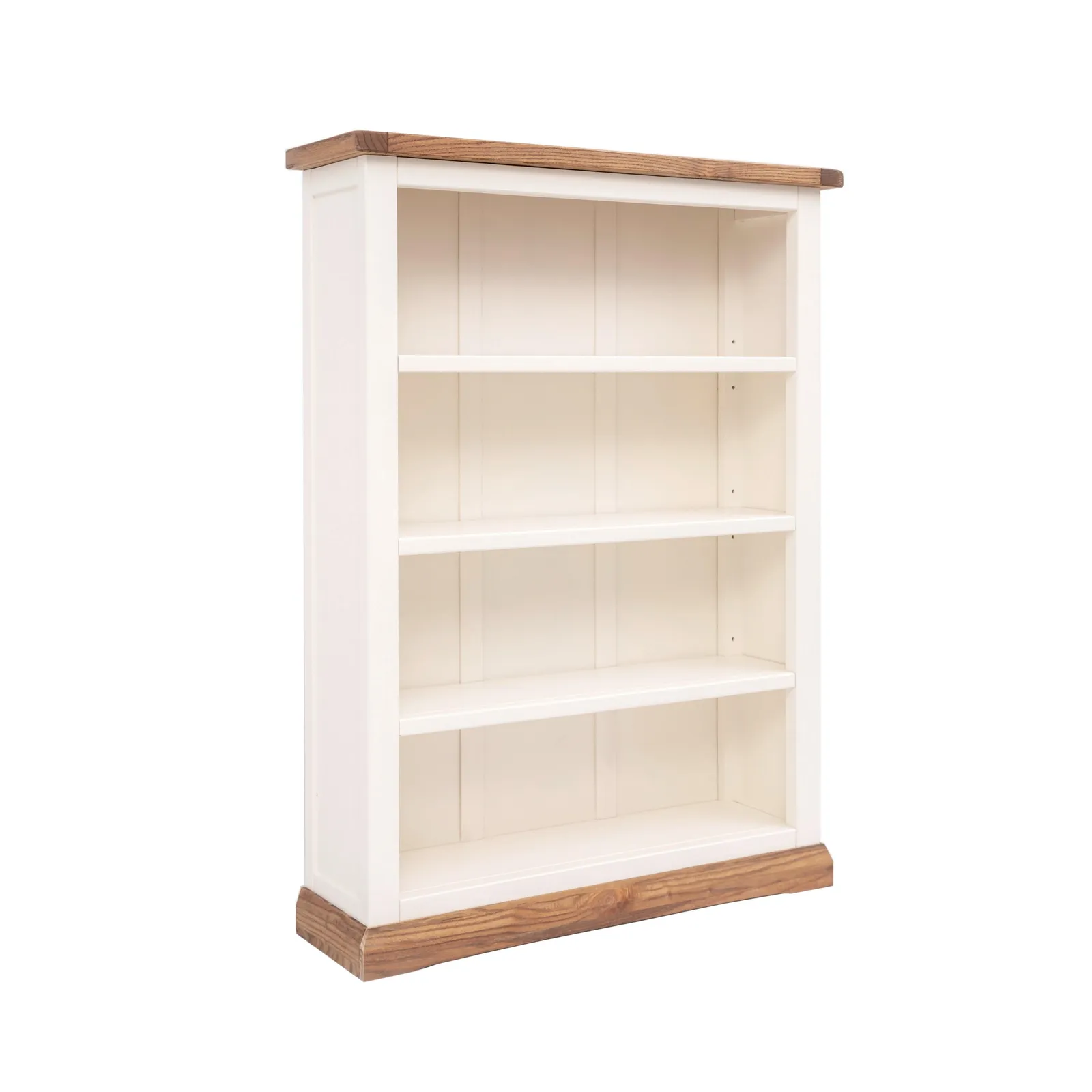 Cabinet Bits Bookcase with plinth 120x90x25cm in Off-White 2
