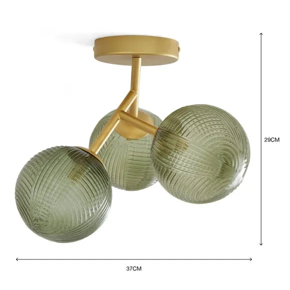 Cohen 3 Light Semi Flush Ceiling Light 6