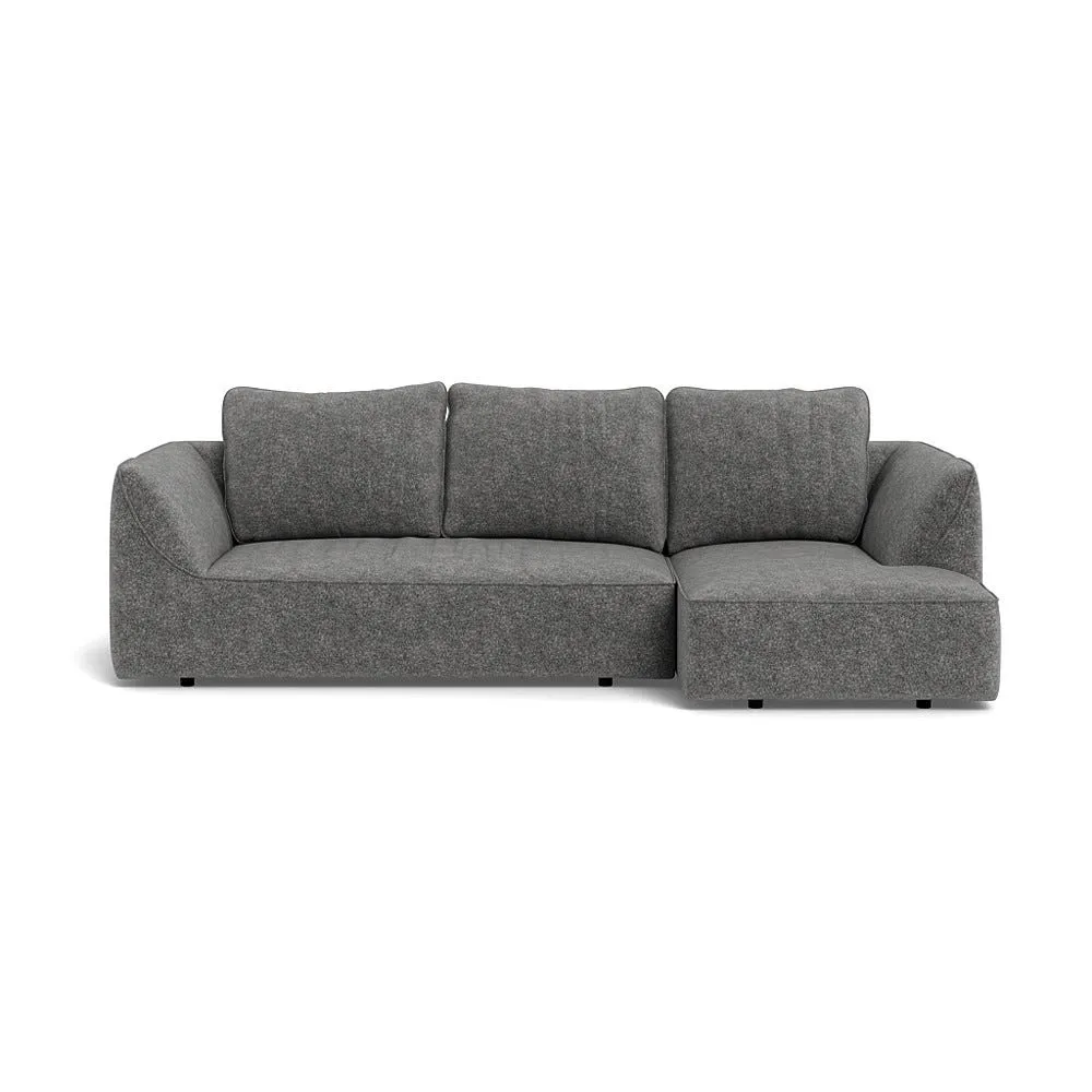 Heal's Morven Right Hand Facing Corner Chaise Sofa Melton Wool Shale 1