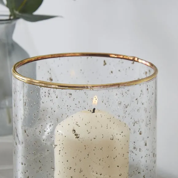 Recycled Glass Hurricane Candle Holder 2