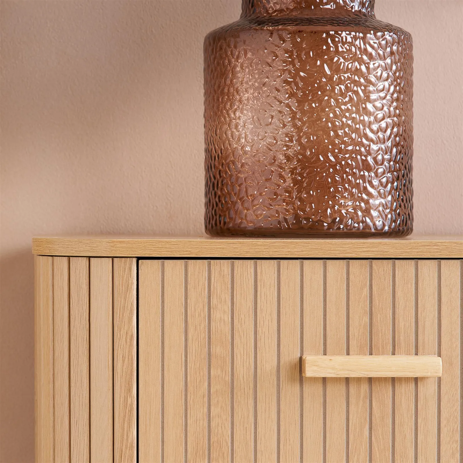 Birlea 5 Oak Brown Drawer Wooden Fluted Chest Axel 2