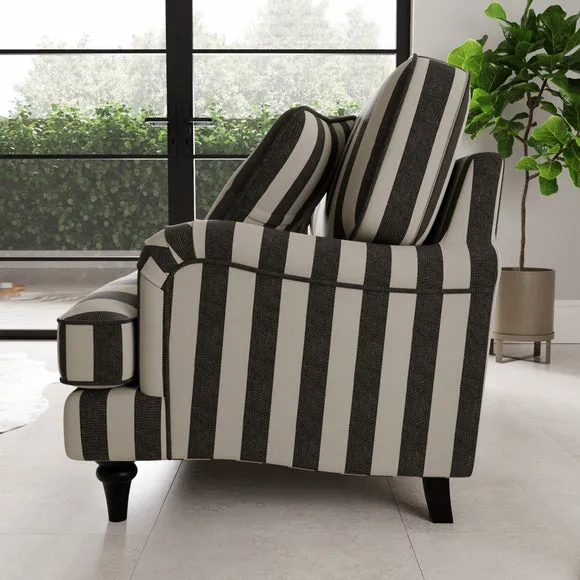 Beatrice II Woven Stripe 3 Seater Sofa Bed 3