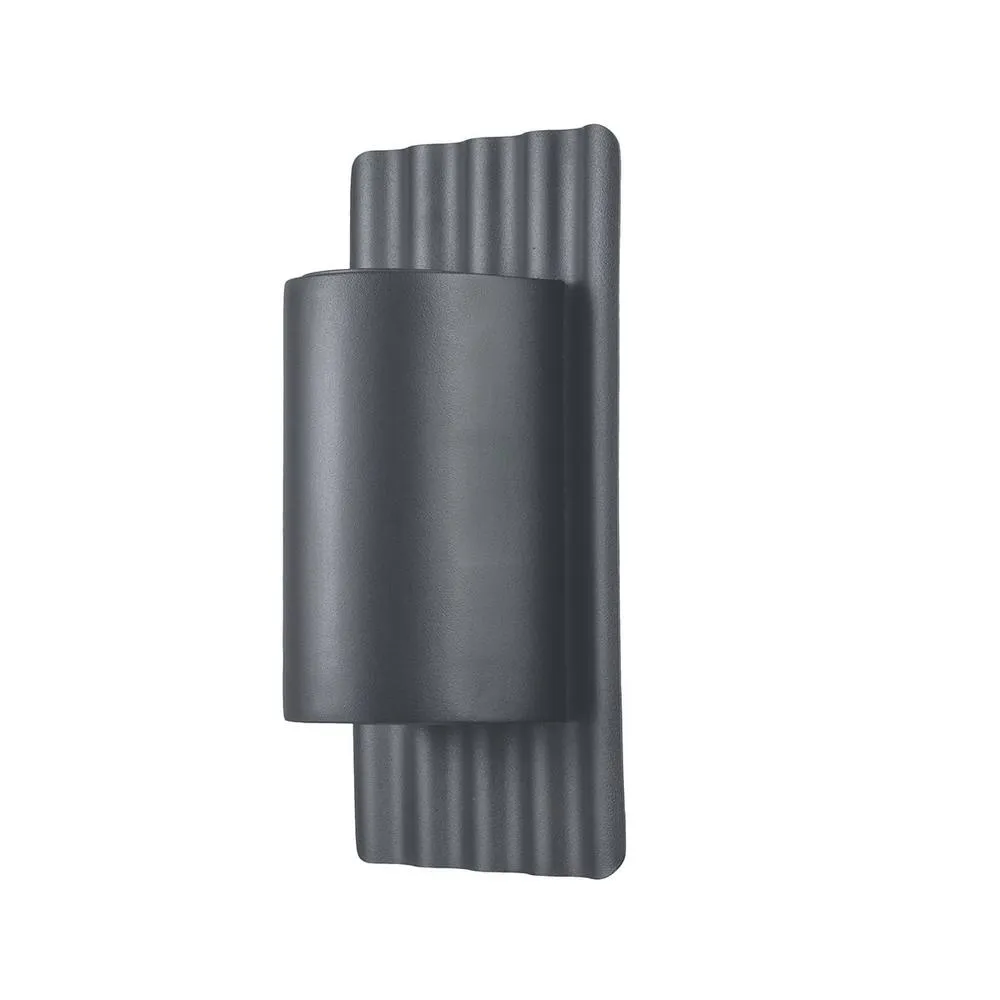 Netlighting Dali 2 Light Outdoor Up Down Wall Lamp Grey IP44